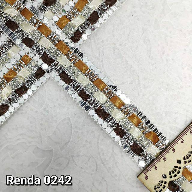 

RENDA FANCY 0242 PER ROLL Pita renda india permata payet bunga bordir diamond mote aksesoris fashion wanita ribbon