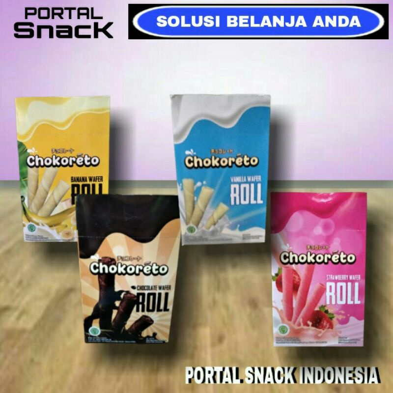 

CHOKORETO wafer roll 1 pack isi 24 x 11gr