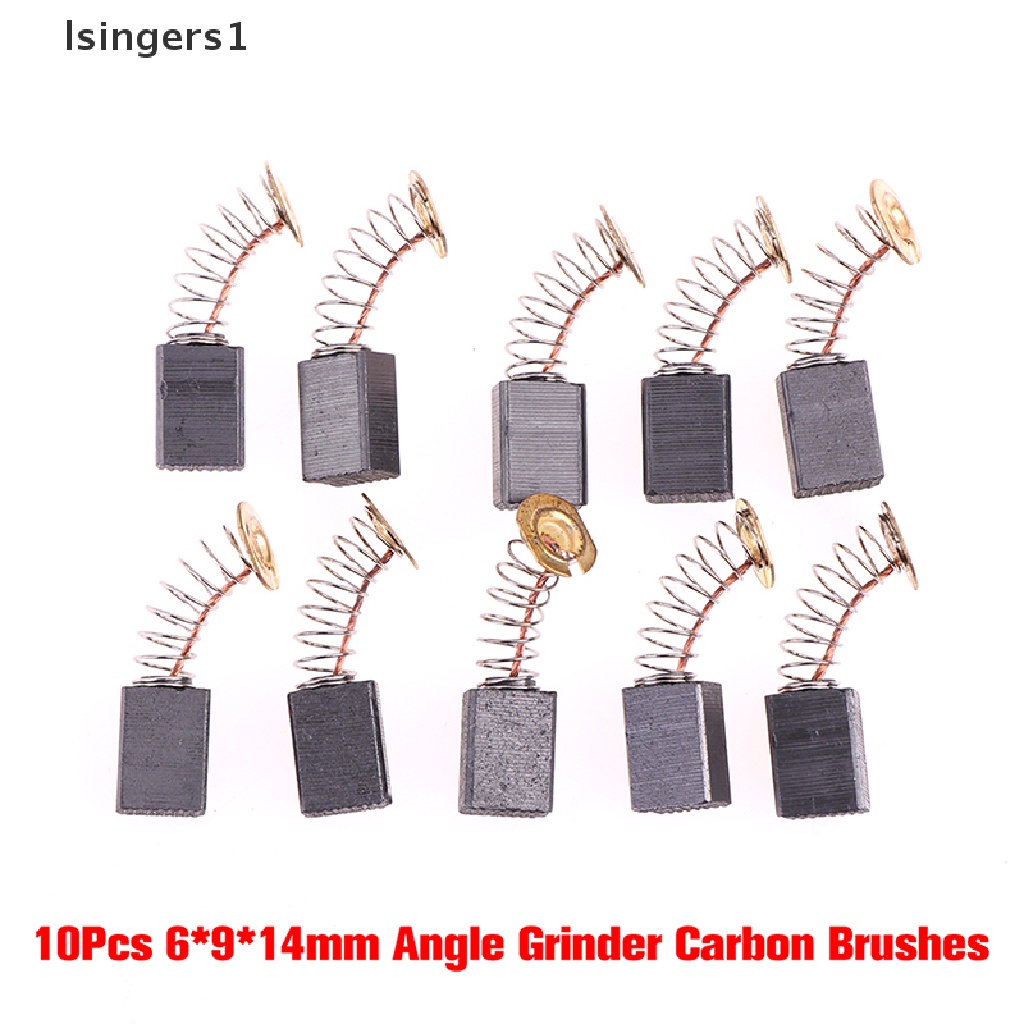 (lsingers1) 10pcs / Set Brush Karbon 6x9 X 14mm Power Tool Elektrik Untuk Angle Grinder