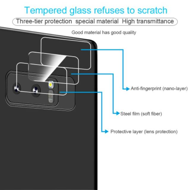 Anti gores lensa kaca kamera samsung note 8 9h tempered glass