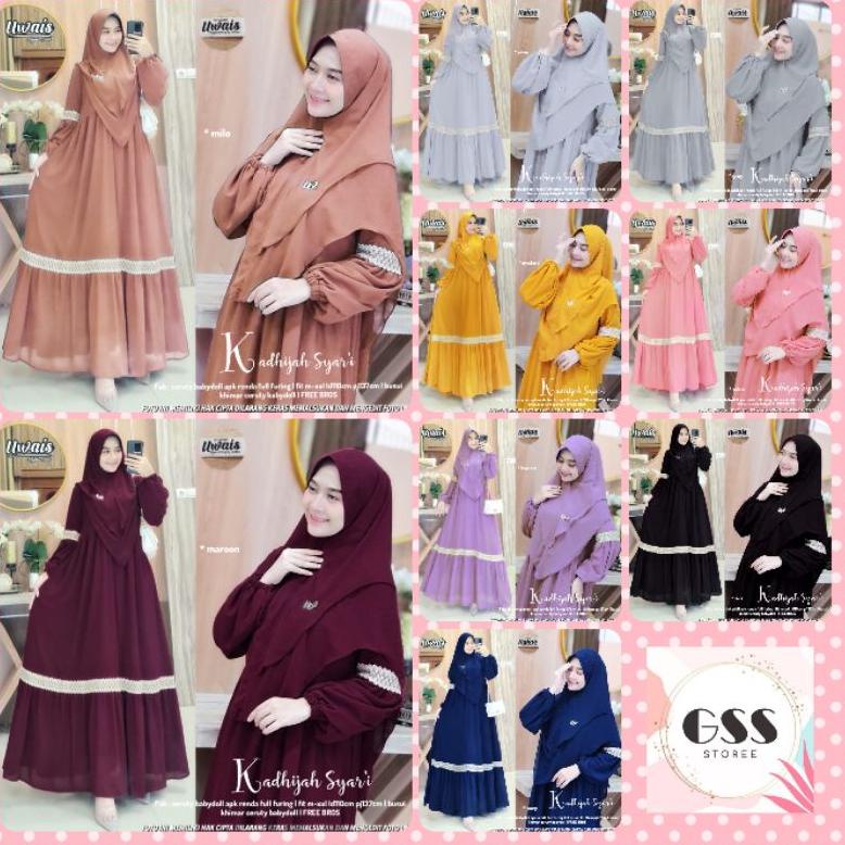 "JTS.21My22ᴹ" YAUNA + KADHIJAH + AMEERA SYAR'I DRESS Original By UWAIS HIJAB LD 110 PB 140 Busui Cer