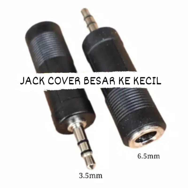 CONVERTER AUDIO 6.5MM AUX TO 3.5MM STEREO - JACK COVER BESAR KE KECIL | SAMBUNGAN AUDIO | TETTA SHOP