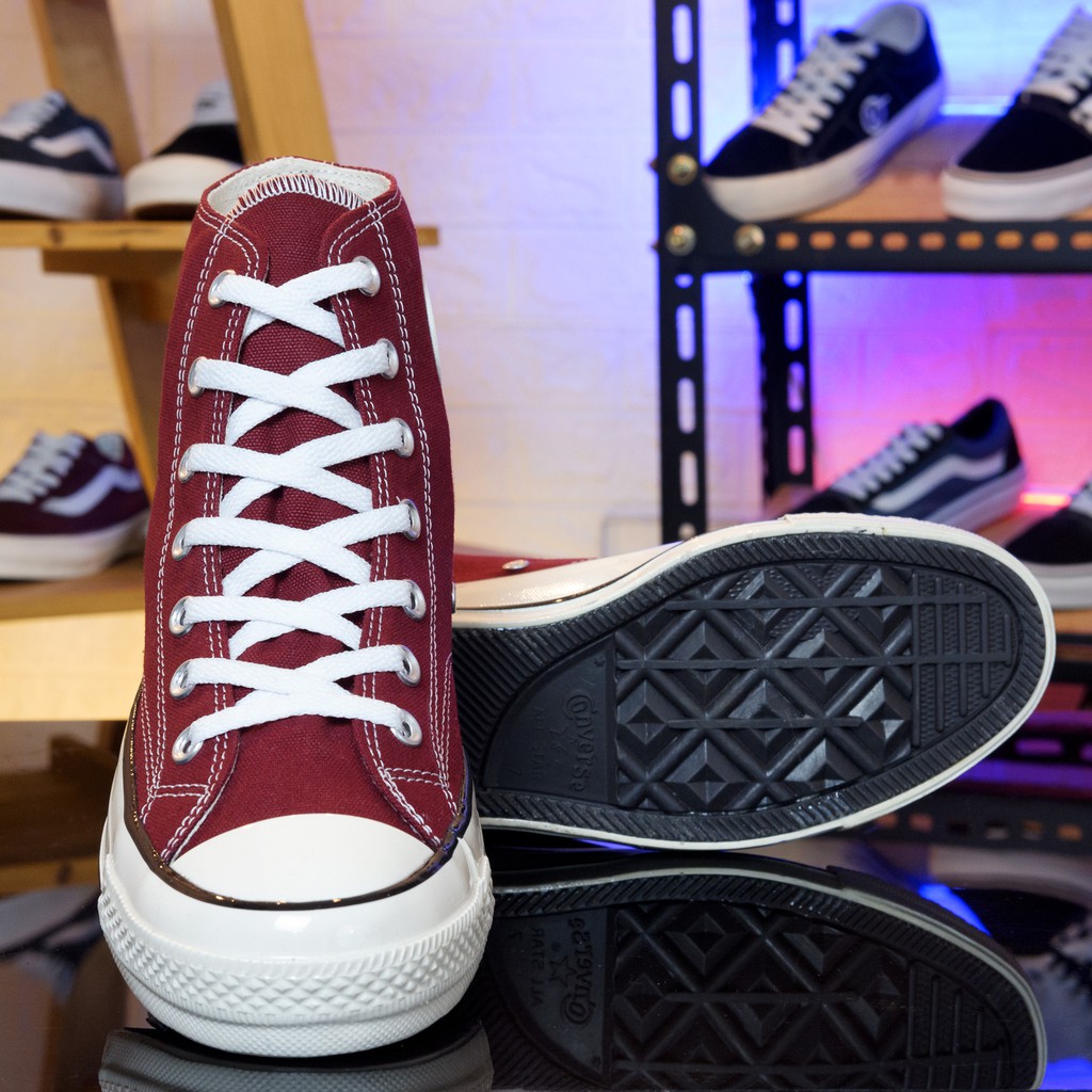 (BISA COD) Sneakers 70s High Maroon Sepatu Pria Wanita