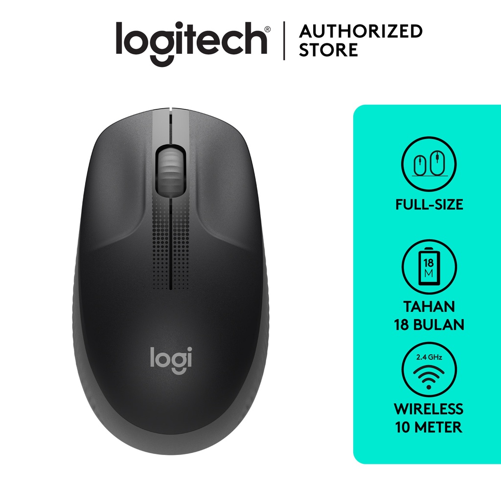 Logitech M191 Mouse Wireless Full Size