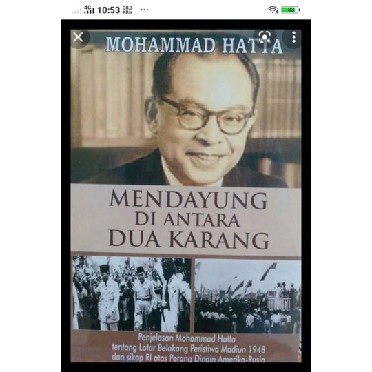 

buku Mendayung diantara dua Karang Muhammad Hatta original