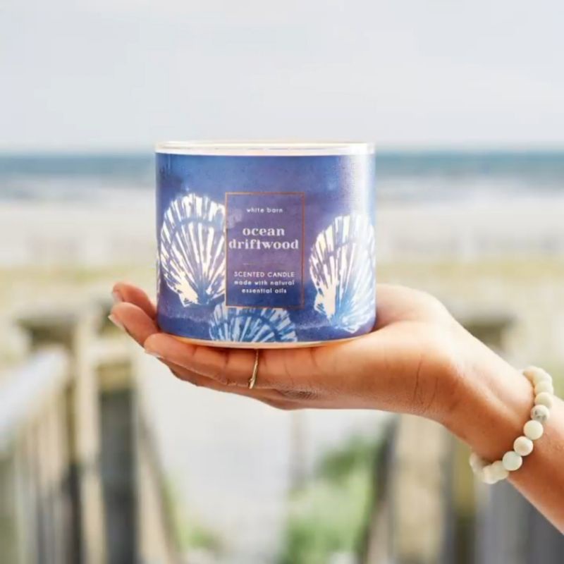 BATH &amp; BODY WORKS BBW OCEAN DRIFTWOOD 3-WICK SCENTED CANDLE 411 G LILIN WANGI 3 SUMBU UKURAN BESAR PENGHARUM RUANGAN