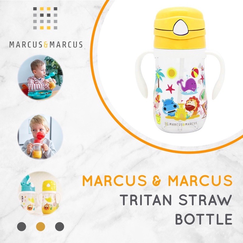 Marcus &amp; Marcus Tritan Straw Bottle/Botol minum anak