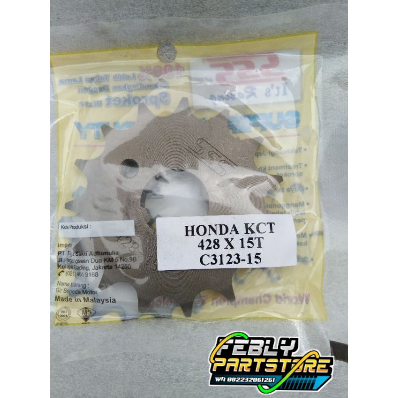 GEAR DEPAN SSS HONDA KCT 428 14T 15T CB GL PRO GL MAX MEGAPRO TIGER GER SSS DEPAN 428 14T 15T KCT GE