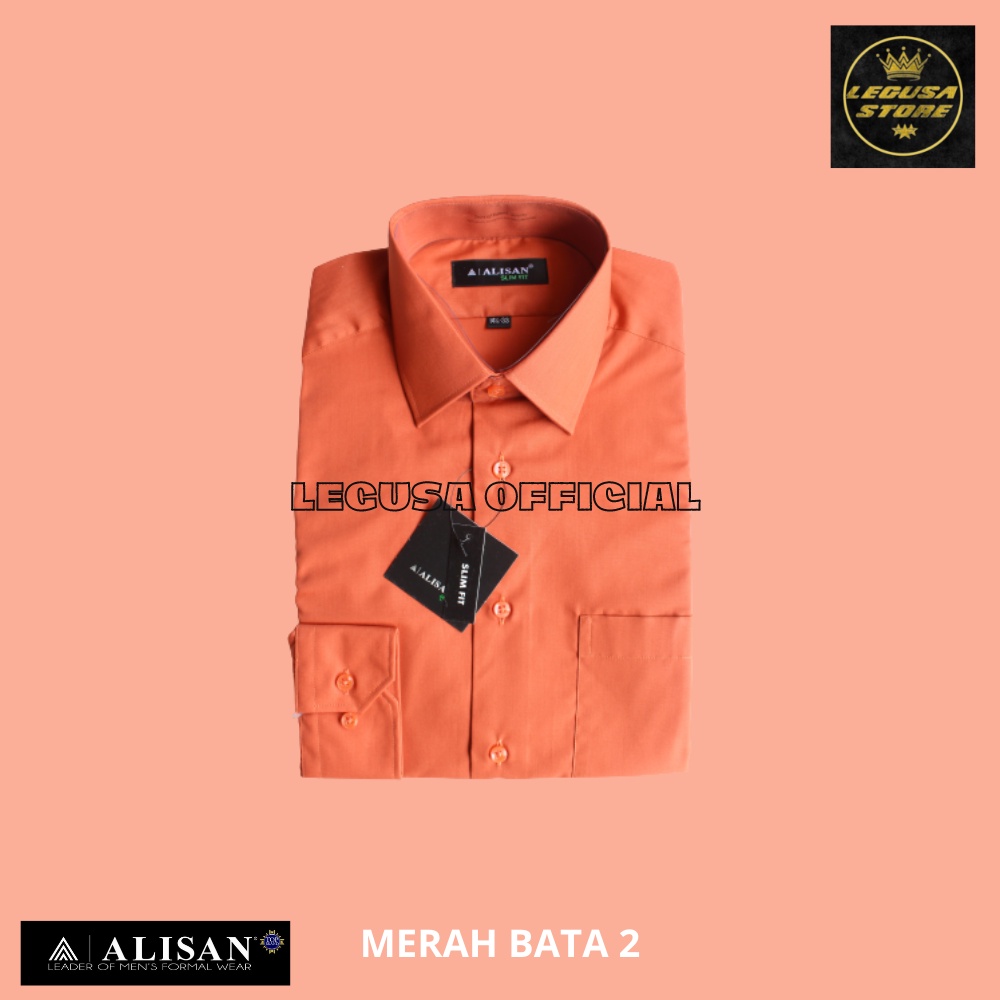 Alisan Lengan Panjang SLIMFIT Polos Kemeja Alisan Pria Formal Original Kemeja Alisan Lengan Panjang Kemeja Alisan Pria Kemeja Kerja