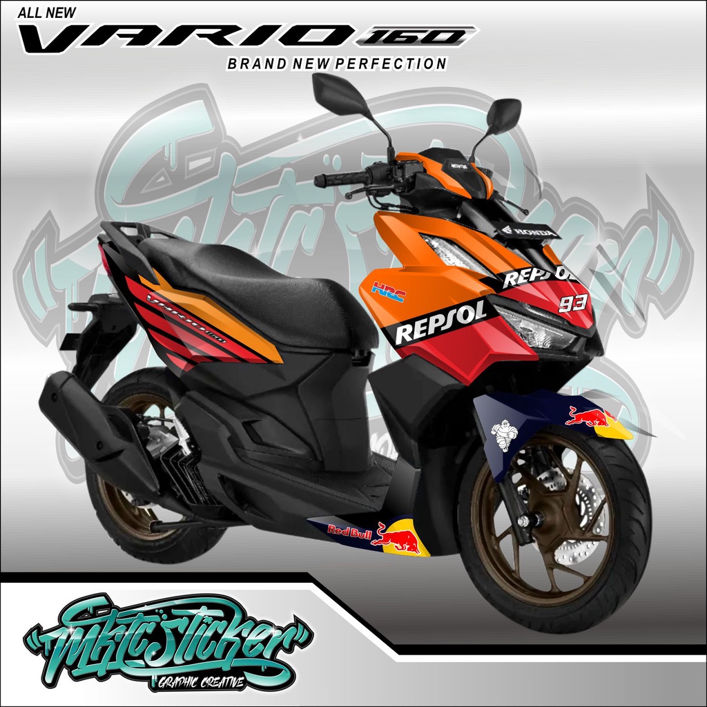 DECAL STICKER VARIO 160 LIVERY REPSOL HONDA ORIGINAL