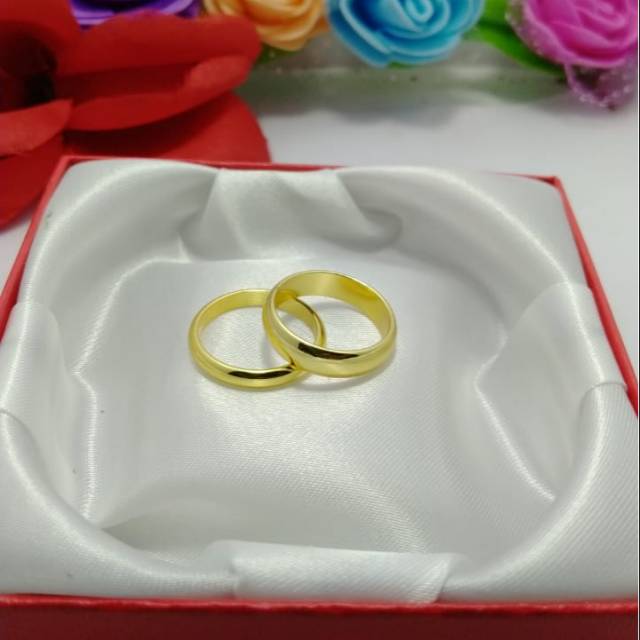 Cincin couple lapis emas 24k cincin tunangan