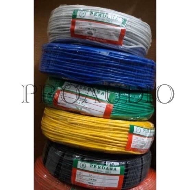 kabel perdana listrik serabut NYAF 1.5MM /1.5MM (100 meter)