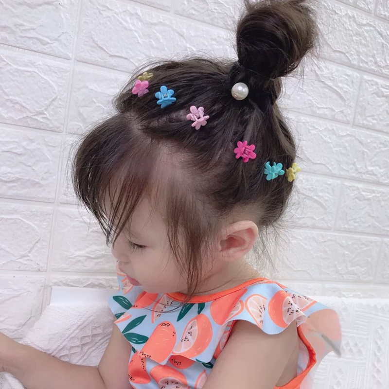 [50PCS/Set Kids Korean INS Style Small Hair Crabs Cute Candy Color Flower Star Crown Hair Clip] [Girls Sweet Hairpin Cartoons Hairpin Colourful Simple Hair Pins] [Popular Hair Claw Headwear]