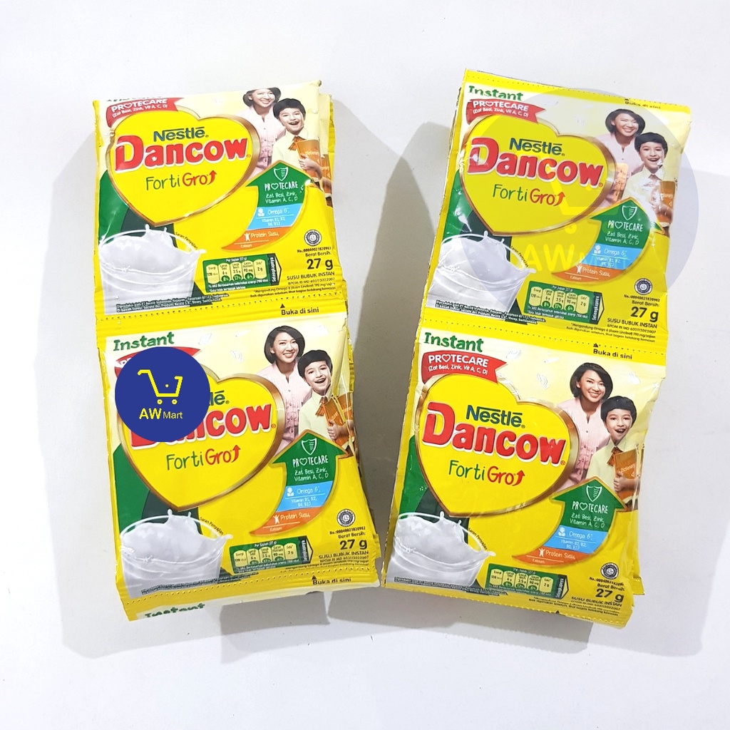 DANCOW INSTANT FORTI GRO [PUTIH] RENCENGAN (10 SACHET X 27 GRAM) - PUTIH