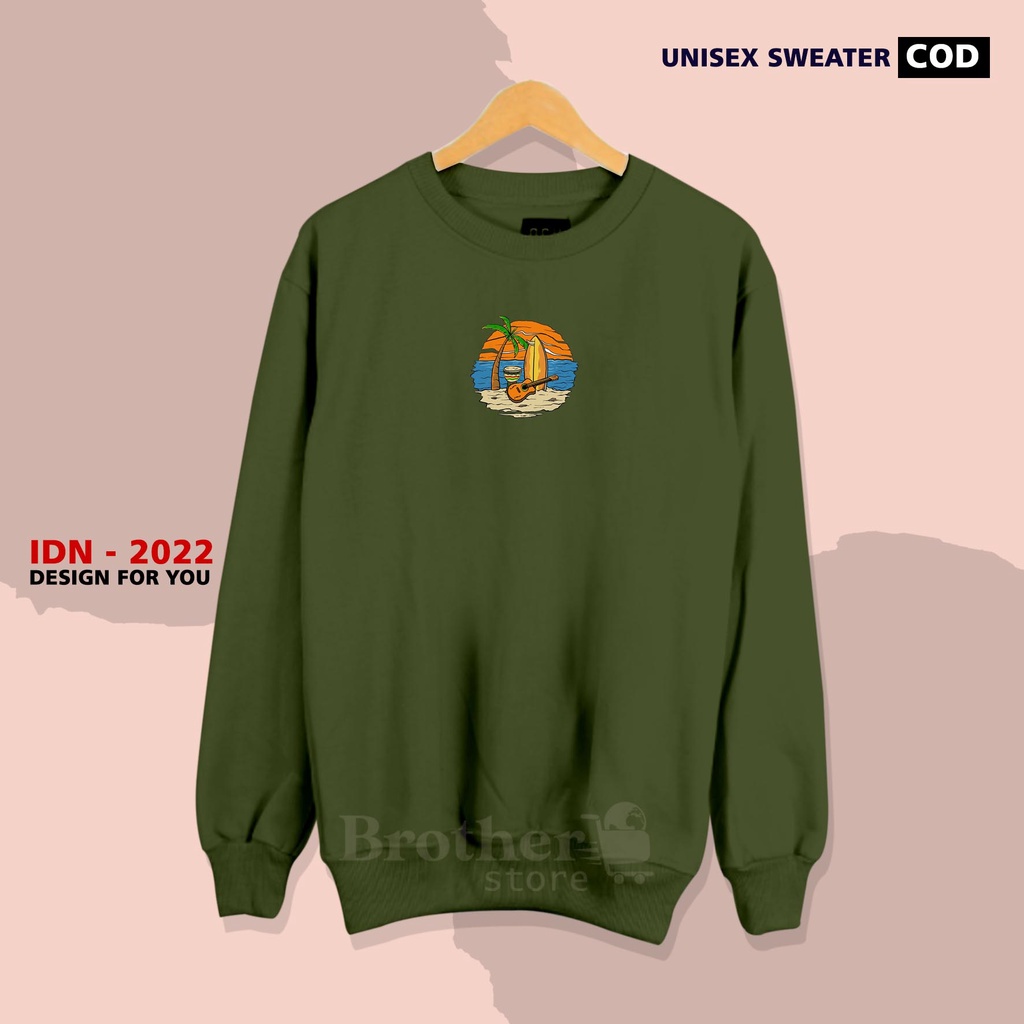 Brother Store - Sweater crewneck pria wanita - Vibes Pantai Bali