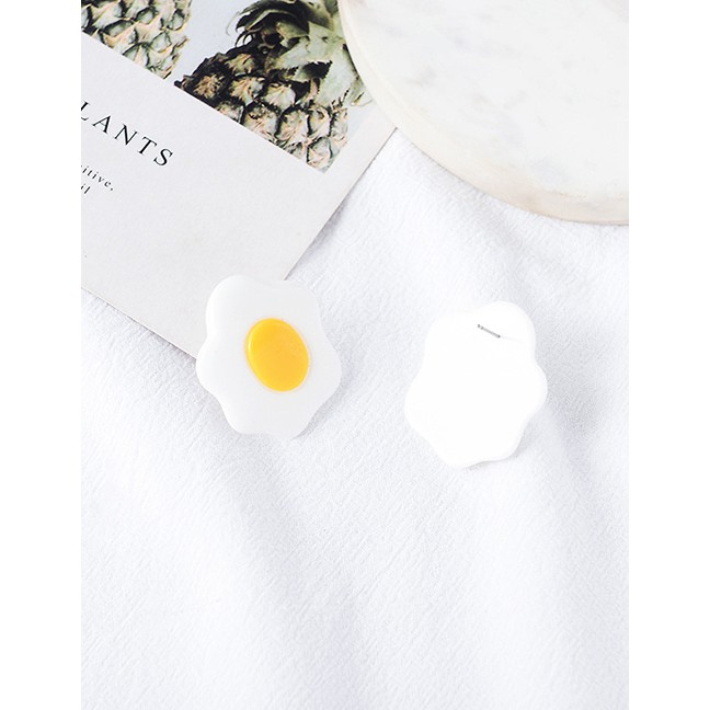 LRC Anting Tusuk Fashion White Resin Earrings F90561