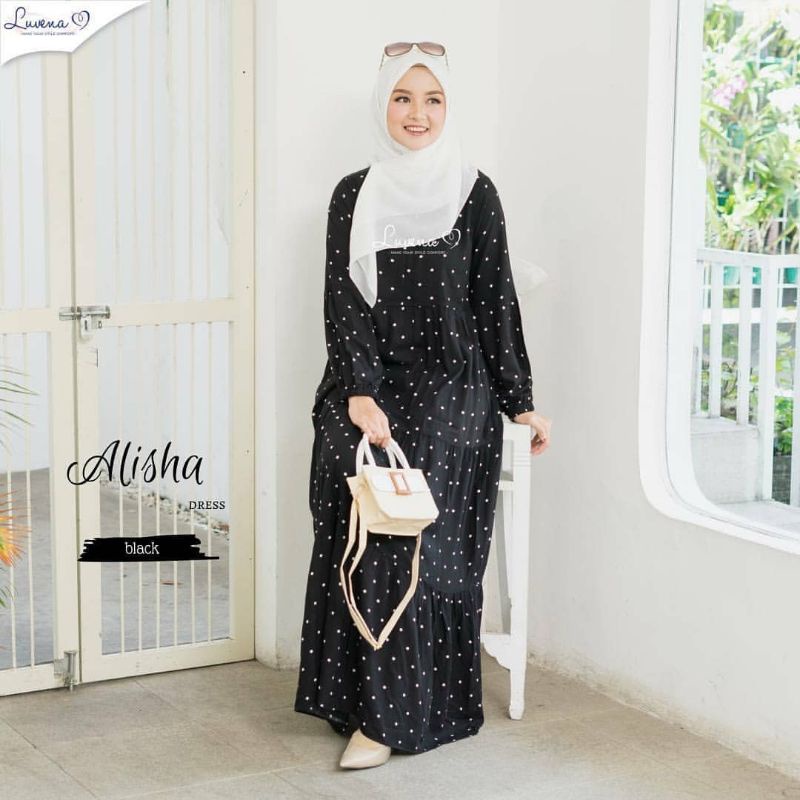 NEW GAMIS SUSUN POLKA VIRAL DRESS MUSLIM KEKINIAN