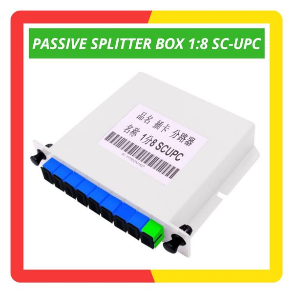 Passive Splitter Box 1-8 SC UPC Lengkap Passive