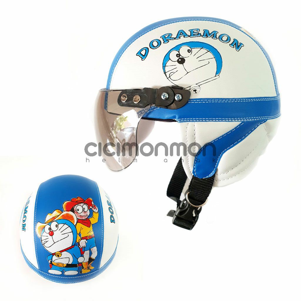 Helm Anak Retro Karakter Doraemon