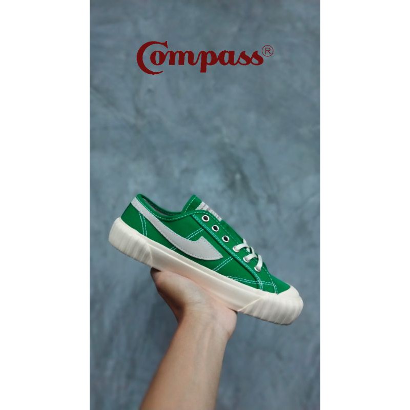 SEPATU COMPASS VINTAGE GREEN LOW