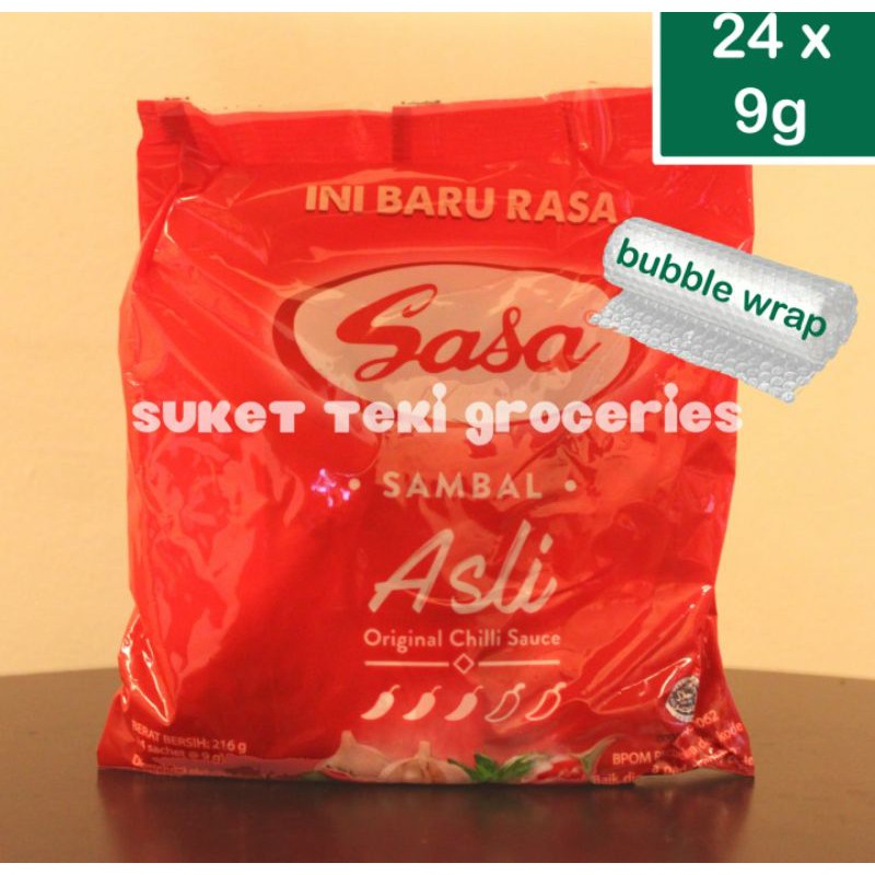 Sasa Sambal Asli / Ekstra Pedas Hot Sachet per bungkus 9grx24pcs MURAH