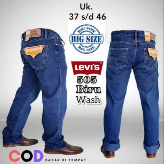 Celana levis standar jumbo-celana panjang standar pria jumbo-celana jeans standar ukuran besar