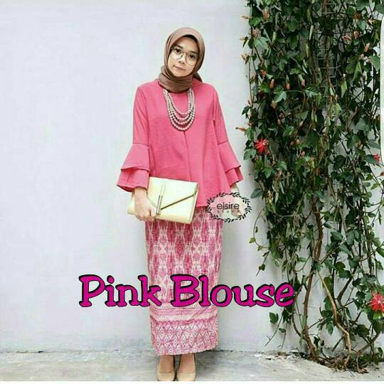 Baju wanita murah : Pink Blouse