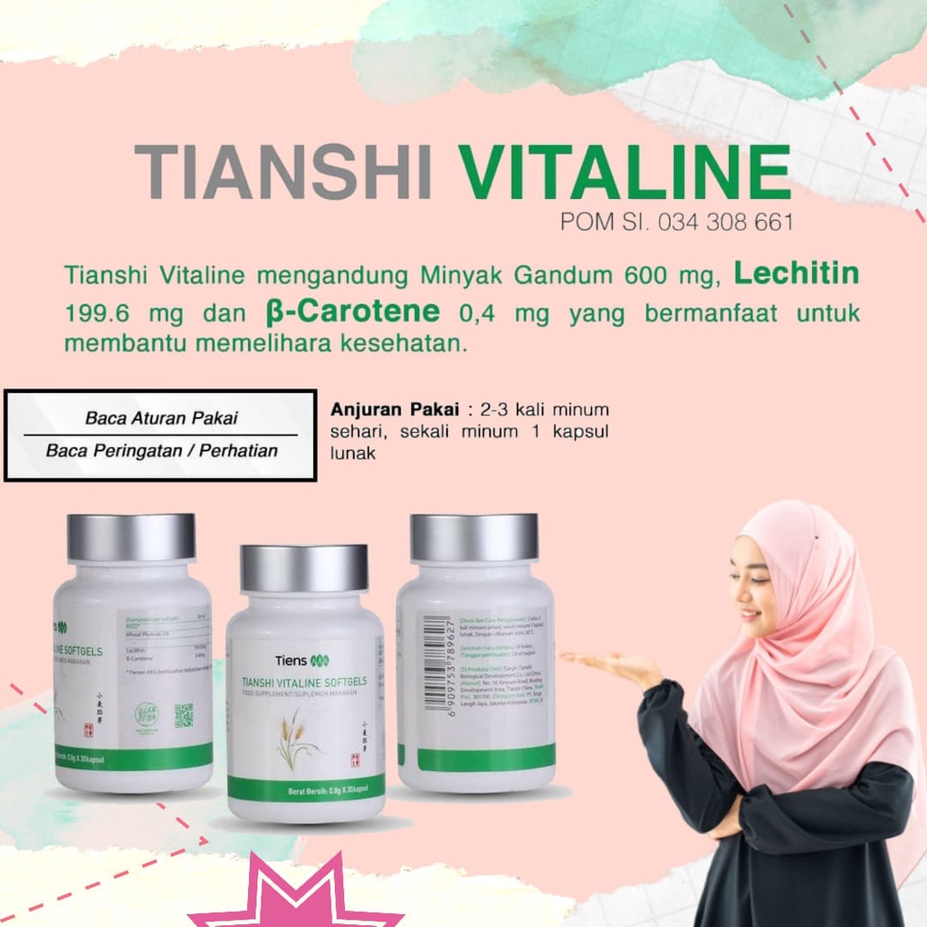 Pemutih Badan Vitaline Softgel 10 Kapsul Pemutih Badan Ampuh Pemutih Tubuh Dan Wajah Pemutih Badan P