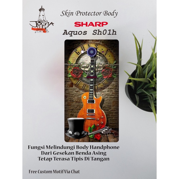 Dapat 2pcs Garskin Sharp Aquos SH01H Motif guitar - Free Custom Motif