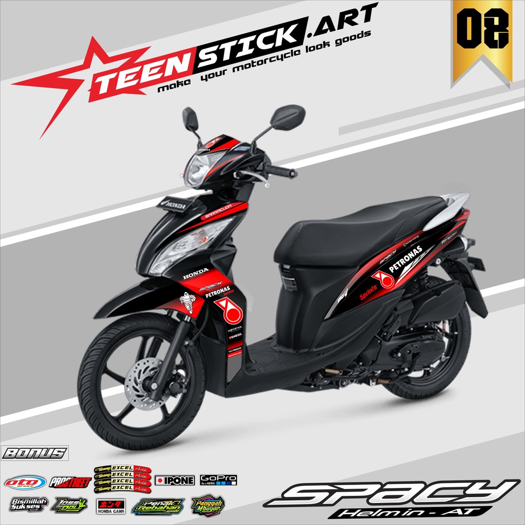 STRIPING SPACY 2011-2018 - STRIPING HOLOGRAM HONDA SPACY 2011-2018 PETRONAS
