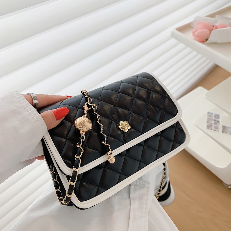 22079 Tas wanita model selempang motif ketupat bahan pu leather kualitas import harga grosir