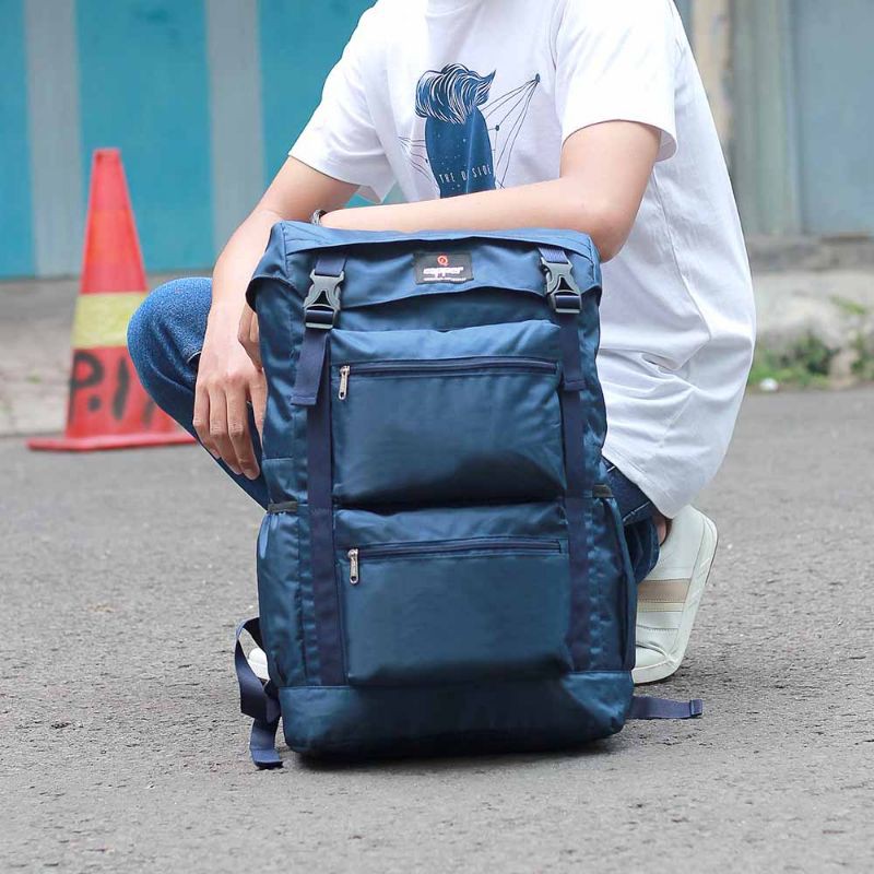 AUTHENTIC Tas Ransel Pria Cowok Besar Semi Carier 40 L Punggung Pria Kuliah Kerja Hiking Gunung Travel Bag Backpack Outdor