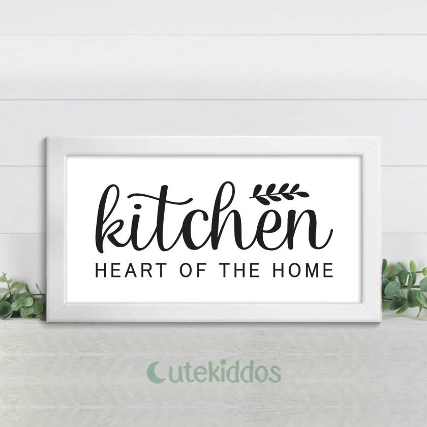Hiasan Dinding Dapur Tulisan Kitchen Heart Of The Home Poster Kayu Wall Decor