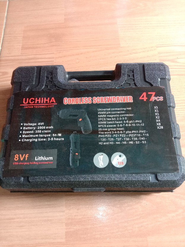 Bor Obeng Baterai Mini Cordless Screwdriver Uchiha Electric