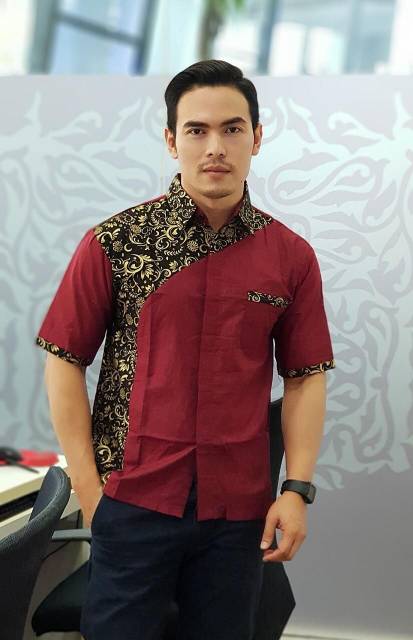 KEMEJA BATIK KOMBINASI JARUM