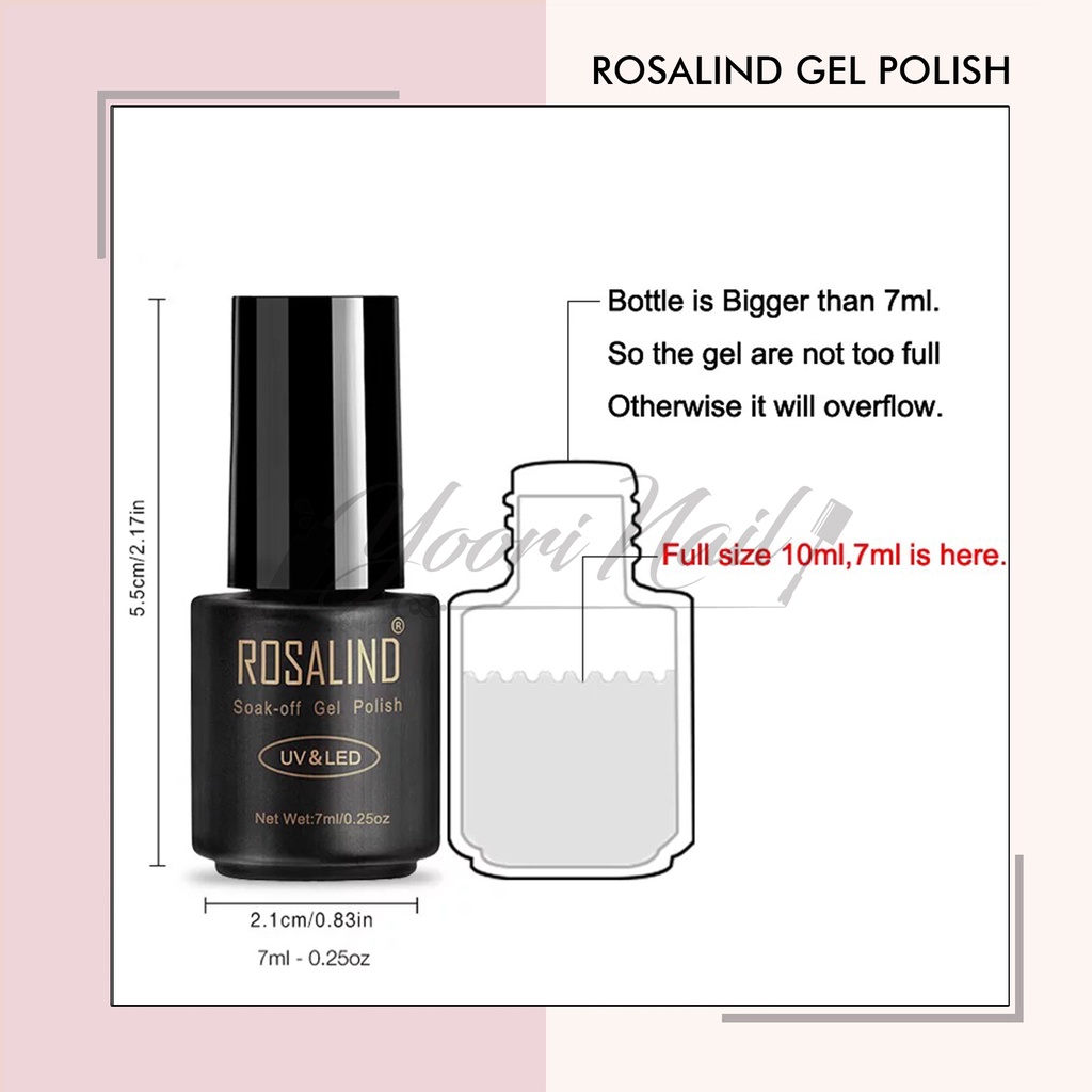 Mini Rosalind macarons series 7ml gel polish pastel color kutek gel nail art warna pastel macaron