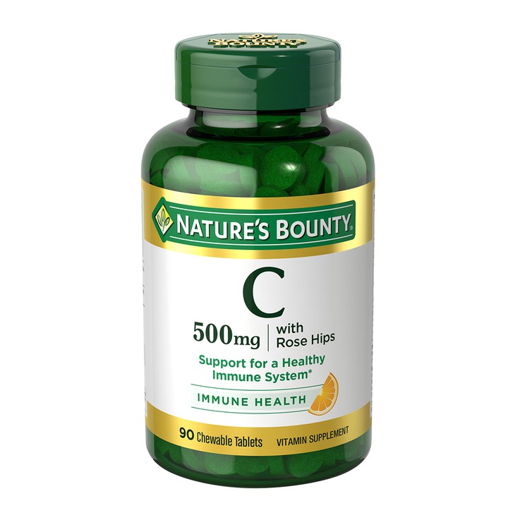 Nature Natures Bounty Vitamin Vit C 500 mg 500mg Rose Hips Hip 90 Tab