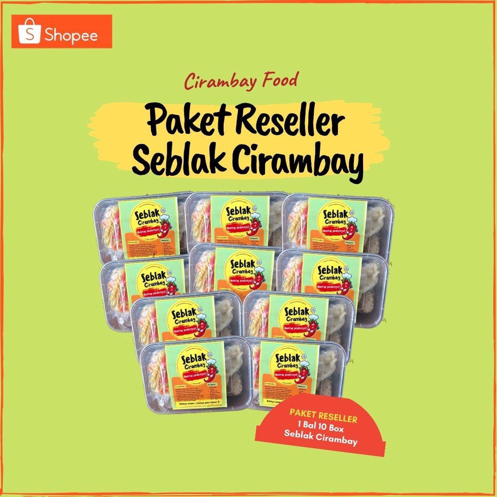 

Paket RESELLER 1 Bal Seblak Cirambay 10 pcs