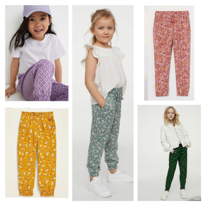 celana jogger anak perempuan hm