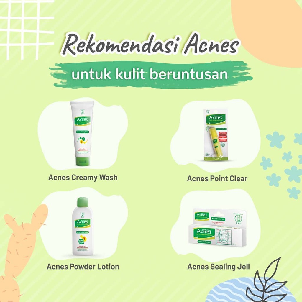 ACNES Natural Care Acne Treatment Series (Spot Care, Oil Control Film, Point Clear, Toner, Mask, Powder Lotion, UV Tint) - Original BPOM