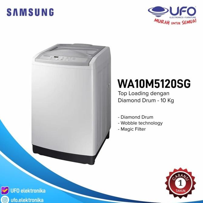 SAMSUNG - Mesin Cuci WA10M5120SG Top Loading - 10 Kg