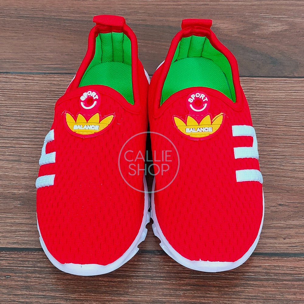 Sepatu Sneaker Anak Slip On Balance Import Sol Karet SPBLNC