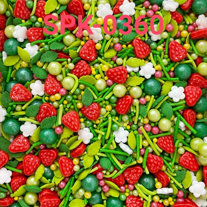 

SPK-0360 SPRINKLES SPRINKLE 1KG TAMAN BUAH STROBERI STRAWBERRY BEST SELLER