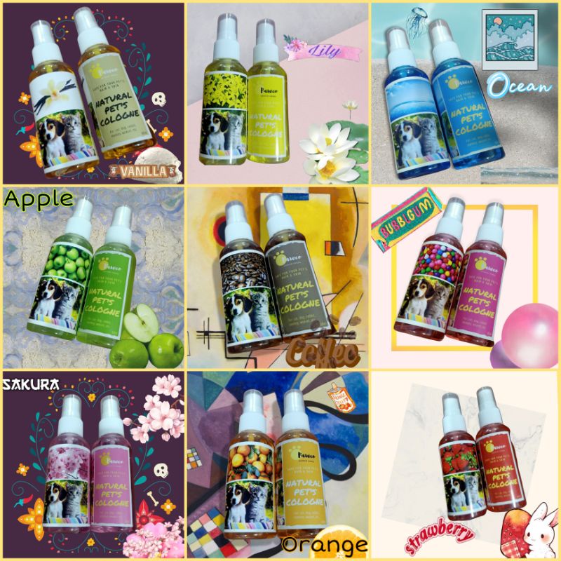 Pawco Parfum Kucing Anjing Pet Cat Dog Cologne Aroma Buah Bunga 60ml Parfume Perfume Jeruk Apel