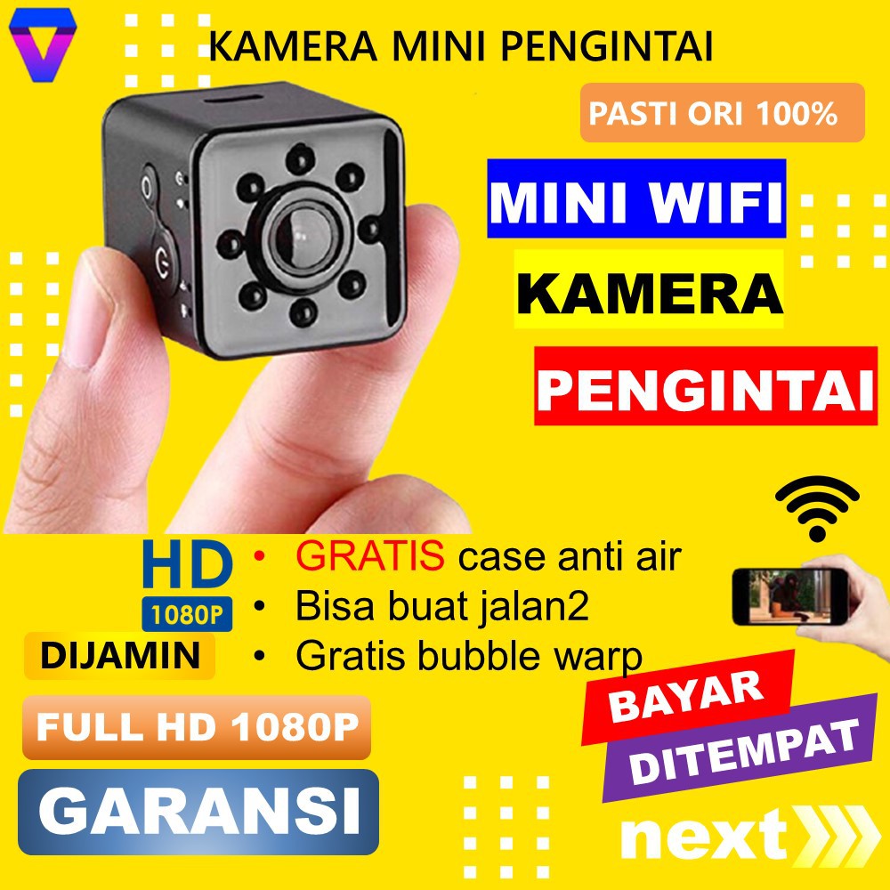 CAMERA MINI KAMERA PENGINTAI MINI CCTV MINI CAMERA KAMERA KECIL SPY SQ13 MINI CAMERA WIFI FULL HD