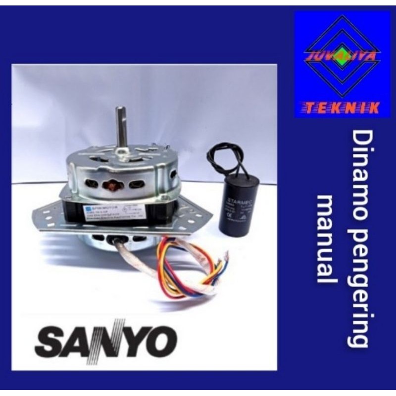 Dinamo pengering spin mesin cuci Sanyo 2 tabung manual