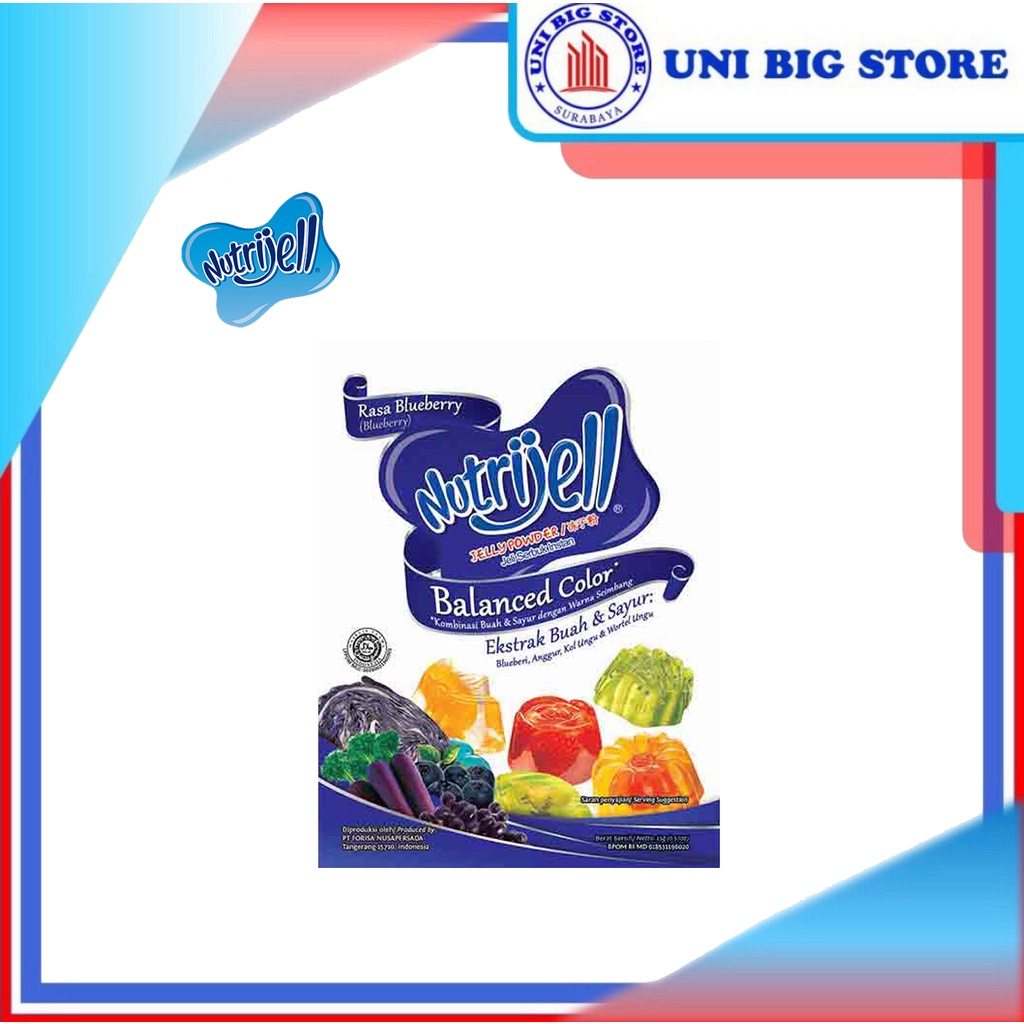 

Nutrijell Jelly Balanced Color Blueberry 15 Gr Jeli Agar Blueberi