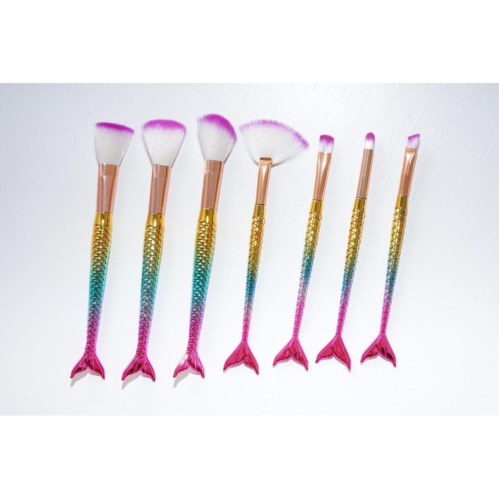 ASK.id - brush set mermaid isi7 / Kuas Mermaid Ekor make up set isi7