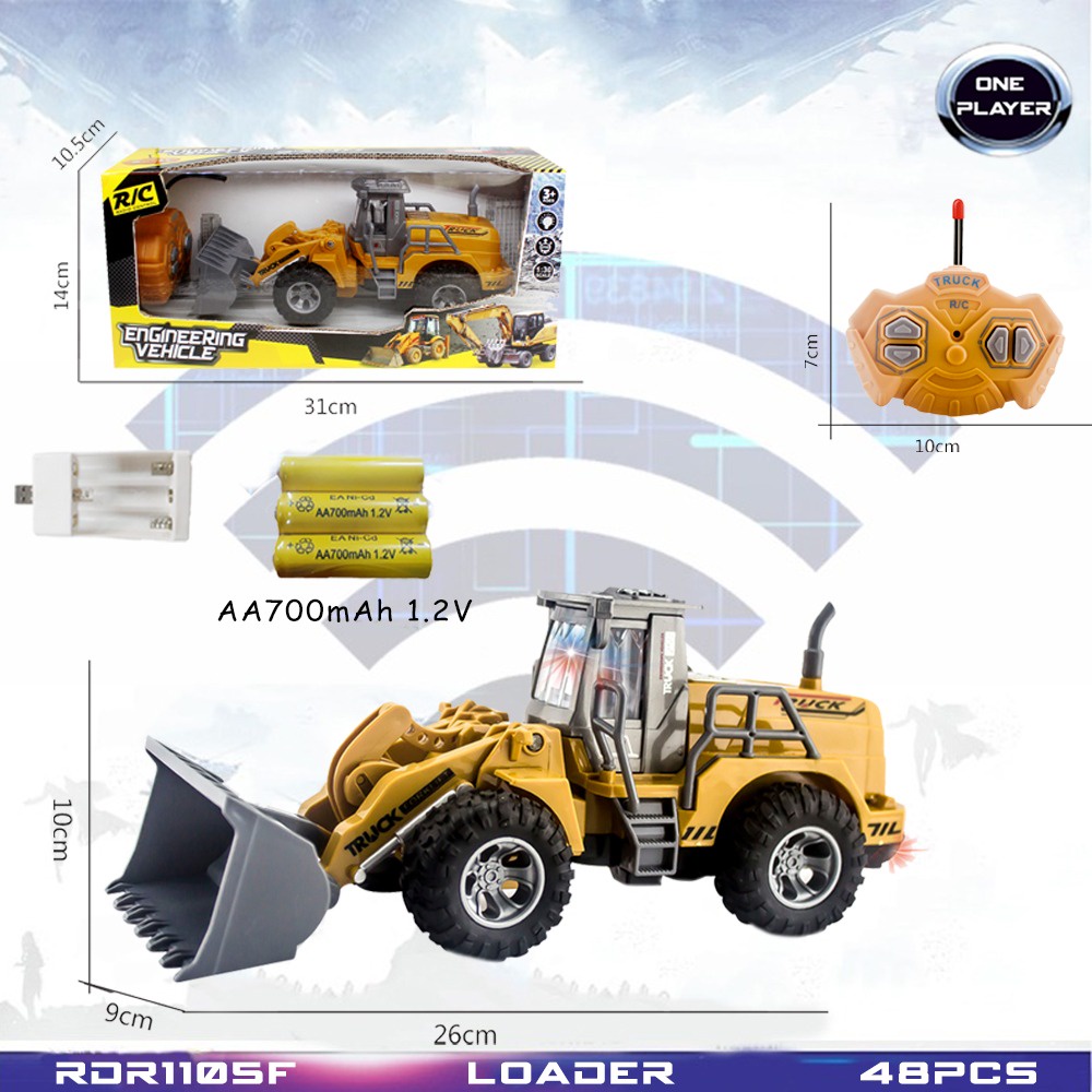 MURAH RDR1105 RC Excavator Beko Bulldozer Buldozer Traktor Truk Truck Mobil Mobilan Konstruksi Remot Kontrol RADAR