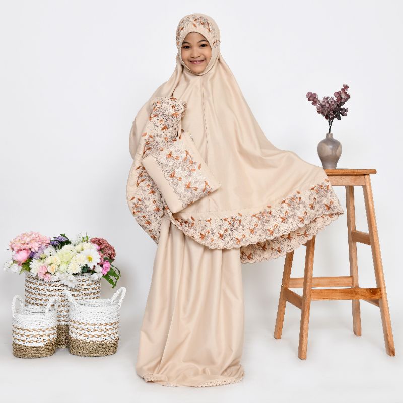 Pusat Mukena Indonesia - Mukena Anak Tanggung Siti Khadijah Rosaleena Mukena Anak Tas